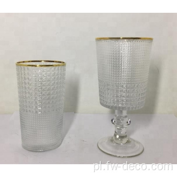 Gold Rim Beer Wine Glass